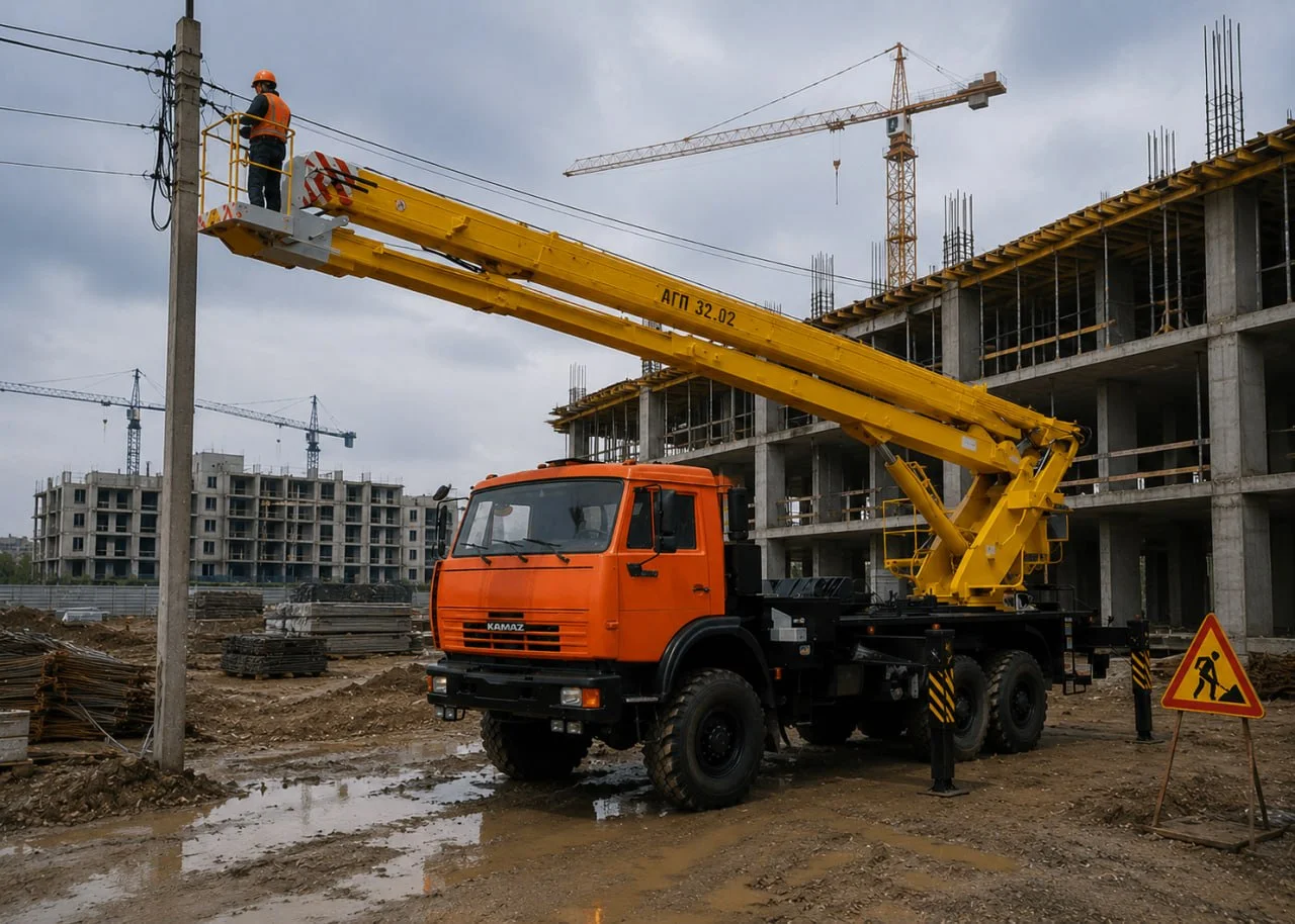 Аренда автовышки 28 метров в Поставах