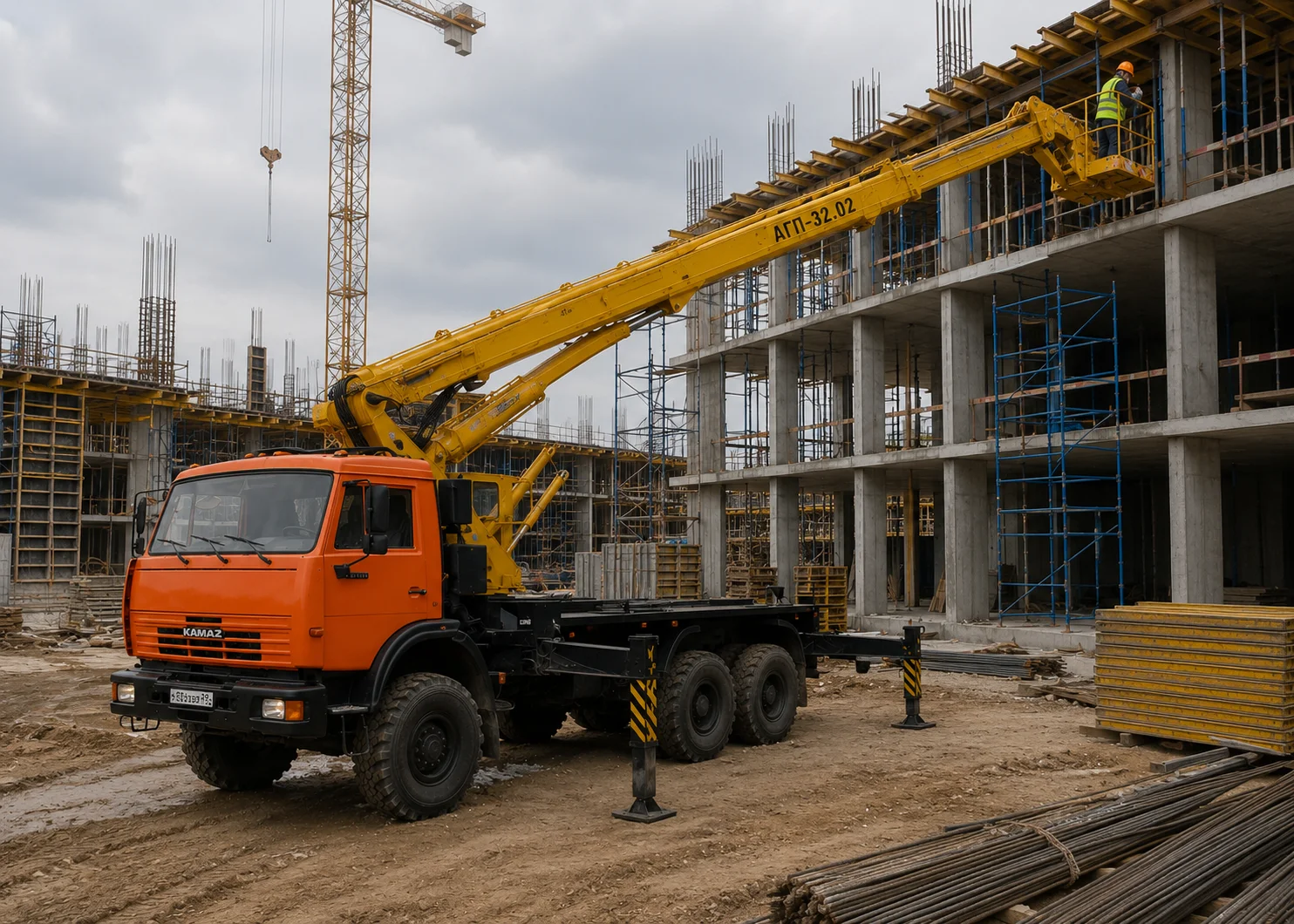 Аренда автовышки 28 метров в Островце