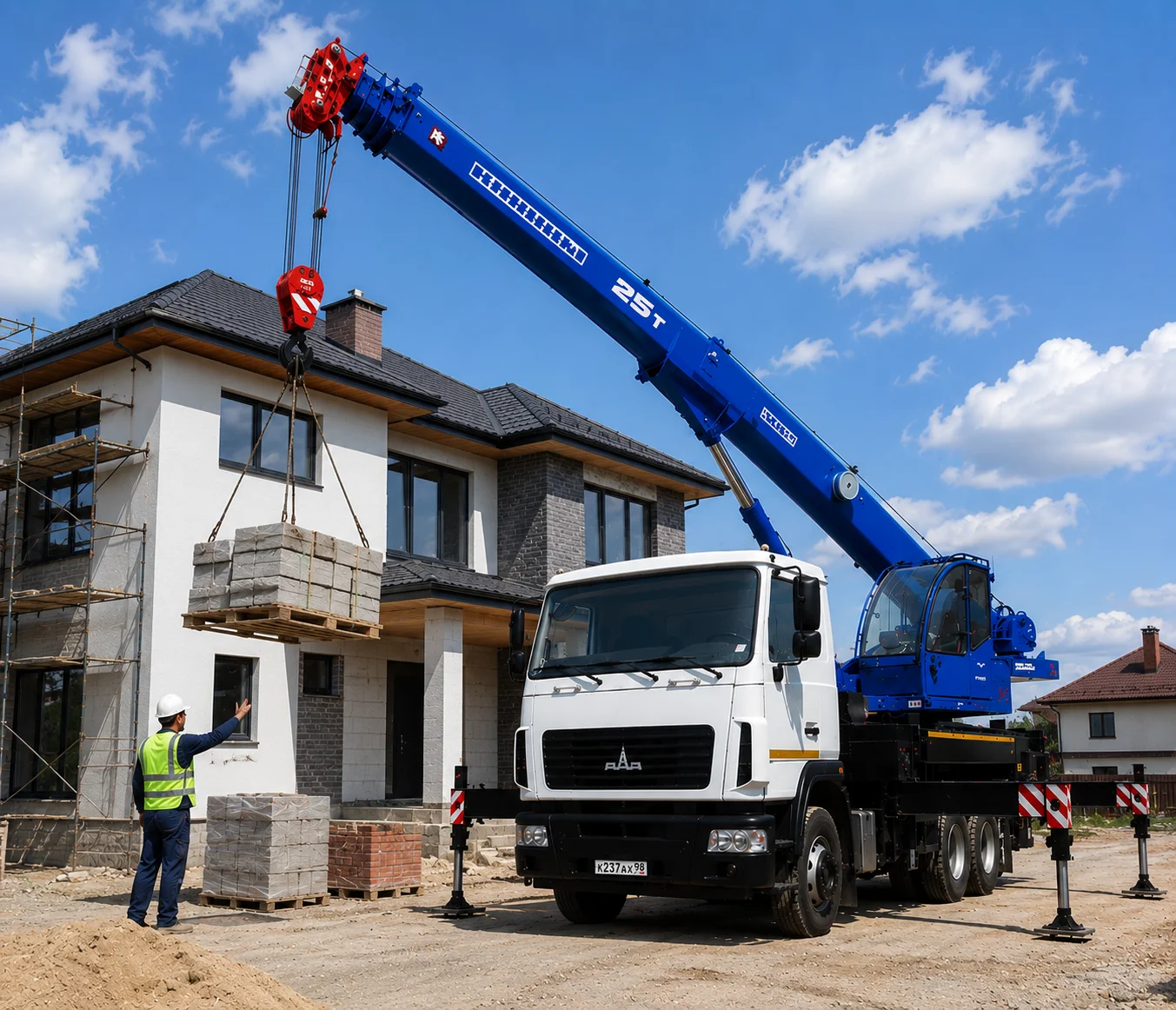 Заказ автокрана грузоподъёмностью 25 тонн в Ошмянах